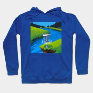 Disc Golf on the Edge of a River Hoodie